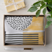 Orange and Black Mid Century Moderne Kunst Seidenpapier (Geschenk)