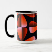 Orange and Black Minimalist Abstract Tasse (Links)