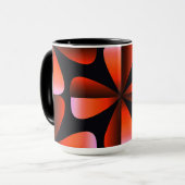 Orange and Black Minimalist Abstract Tasse (Vorderseite Links)