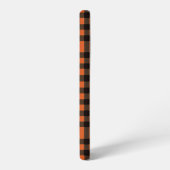Orange and Black Plaid Checkered Pattern Samsung Galaxy Hülle (Linke Seite)