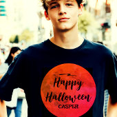 Orange and Black Spooky Family Matching Halloween Tri-Blend Shirt