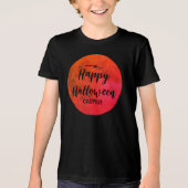 Orange and Black Spooky Family Matching Halloween Tri-Blend Shirt (Vorderseite)