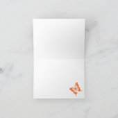 Orange and Blue Butterfly Vielen Dank Dankeskarte (Innenseite)