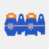 Orange and Blue Custom Abschluss Bevorzugung Box Geschenkschachtel (Ungefaltet)