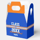 Orange and Blue Custom Abschluss Bevorzugung Box Geschenkschachtel (Geöffnet)