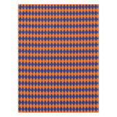 Orange and Blue Harlequin Checkered Design  Tischdecke (Vorderseite)