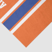 Orange and Blue Personalisiert Sports Jersey Seidenpapier (Ausschnitt)