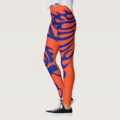 Orange and Blue Pony Horse Stallion Steed Lineart Leggings (Links)