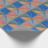 orange and blue quilt geschenkpapier (Ecke)