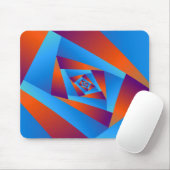 Orange and Blue Spiral Mousepad (Mit Mouse)