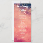 Orange and Blue Stars Celestial Wedding Program (Rückseite)