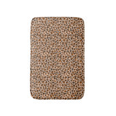 Orange and Brown Leopard Print Badematte (Vorderseite Vertikal)