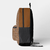 Orange and Brown Leopard Print Bedruckter Rucksack (Rechts)