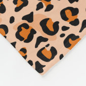 Orange and Brown Leopard Print Fleecedecke (Ecke)