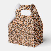 Orange and Brown Leopard Print Geschenkschachtel (Vorderseite)