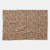 Orange and Brown Leopard Print Geschirrtuch (Horizontal)