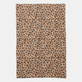 Orange and Brown Leopard Print Geschirrtuch (Vertikal)