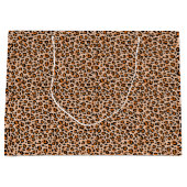 Orange and Brown Leopard Print Große Geschenktüte (Vorderseite)