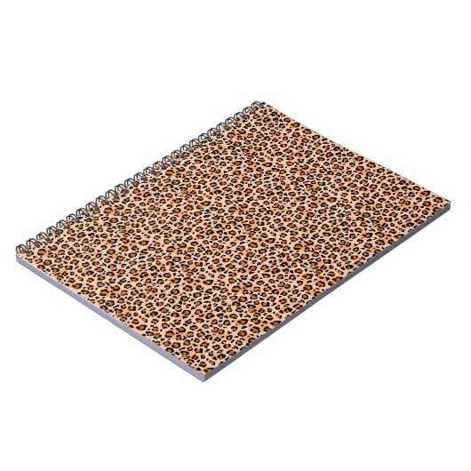 Orange and Brown Leopard Print Notizblock (Linke Seite)