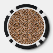Orange and Brown Leopard Print Pokerchips (Rückseite)