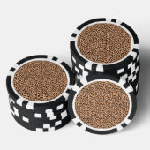 Orange and Brown Leopard Print Pokerchips (Stapel)