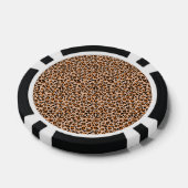 Orange and Brown Leopard Print Pokerchips (Einzeln)