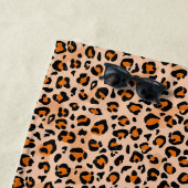 Orange and Brown Leopard Print Strandtuch (Beispiel)
