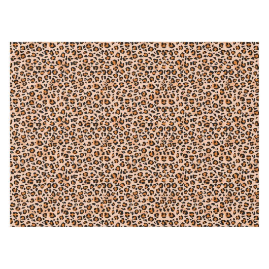 Orange and Brown Leopard Print Tischdecke (Vorderseite (Horizontal))