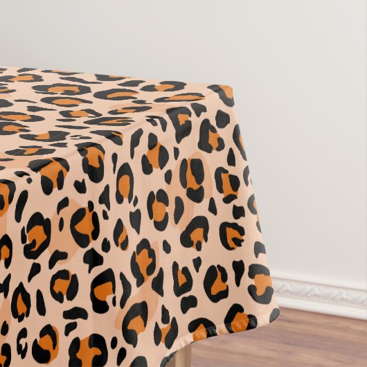 Orange and Brown Leopard Print Tischdecke (Beispiel)