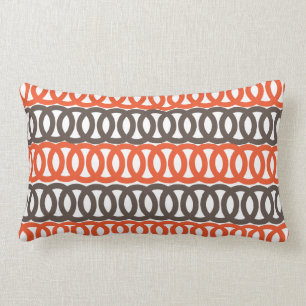 Orange and Brown Loop American MoJo Throw Kissen