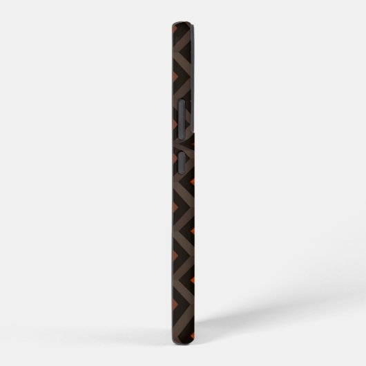 Orange and Brown Zigzag Pattern Samsung Galaxy Hülle (Rechte Seite)