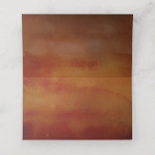 Orange and Burgundy Red Fall Blume Hochzeit Platzkarte (Innenseite Aufgefaltet)