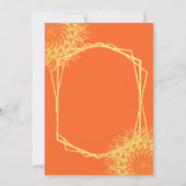 Orange and Gold Peacock Indian Wedding Einladung (Rückseite)