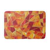 Orange and gold Stained Glass Mosaic Pattern Badematte (Vorderseite)