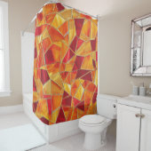 Orange and gold Stained Glass Mosaic Pattern Duschvorhang (Beispiel)