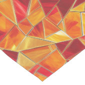 Orange and gold Stained Glass Mosaic Pattern Kurzer Tischläufer (Ecke)