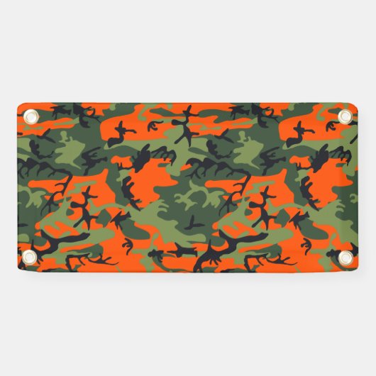 Orange and Green Camouflage, Militär, Armee Banner (Horizontal)
