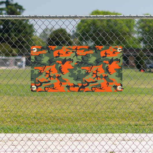 Orange and Green Camouflage, Militär, Armee Banner (Insitu)