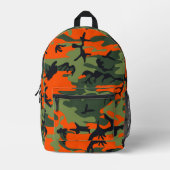 Orange and Green Camouflage, Militär, Armee Bedruckter Rucksack (Vorderseite)