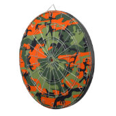 Orange and Green Camouflage, Militär, Armee Dartscheibe (Vorderseite rechts)