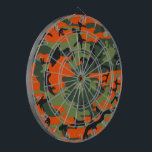 Orange and Green Camouflage, Militär, Armee Dartscheibe<br><div class="desc">Elegantes,  stilvolles und raffiniertes Tarnmuster in Orange und Grün. Moderne und trendige Geschenke,  perfekt für den militärischen Liebhaber in Ihrem Leben.</div>