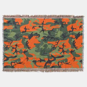 Orange and Green Camouflage, Militär, Armee Decke