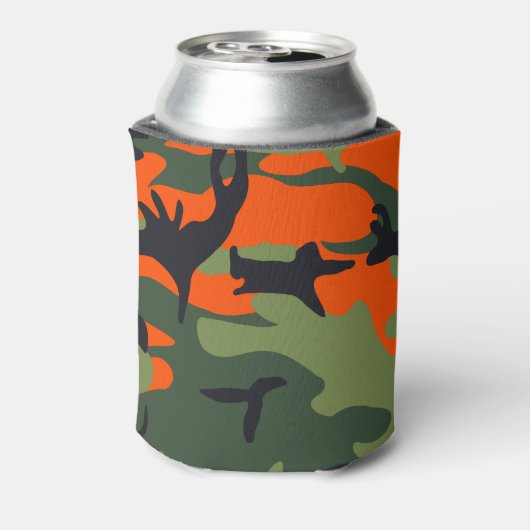 Orange and Green Camouflage, Militär, Armee Dosenkühler (Kanne Rückseite)