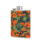 Orange and Green Camouflage, Militär, Armee Flachmann (Links)