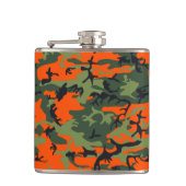 Orange and Green Camouflage, Militär, Armee Flachmann (Vorderseite)