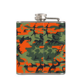 Orange and Green Camouflage, Militär, Armee Flachmann (Rückseite)