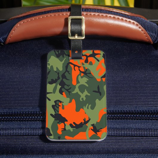 Orange and Green Camouflage, Militär, Armee Gepäckanhänger (Vorderseite Insitu 2)