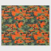 Orange and Green Camouflage, Militär, Armee Geschenkpapier (Flach)