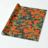 Orange and Green Camouflage, Militär, Armee Geschenkpapier (Ungerollt)