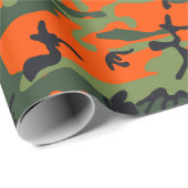 Orange and Green Camouflage, Militär, Armee Geschenkpapier (Rolleneckpunkt)